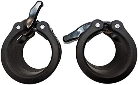 Clout Fitness Quick Release Pair of Locking 2" Olympic Size Barbell Clamp Collar Great for Pro Training
