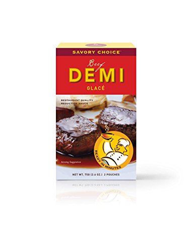 SAVORY CHOICE BEEF DEMI-GLACE CONCENTRATE, 1 BOX OF 2 PACKETS (37.5G) – GLUTEN-FREE, DEMI GLACE CONCENTRATE