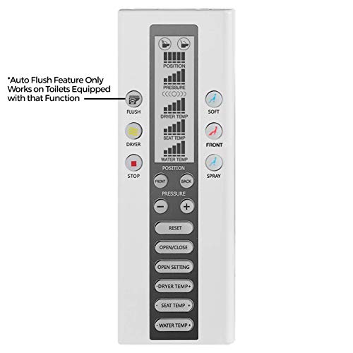 Cascadia Smart Toilet Seat with Remote Control by Pacific Bay - Features Bidet, Unlimited Heated Water, a Heated Seat, a Heated Dryer, an Automatic Open/Close Lid, and a Deodorizer. NEW 2019 Model