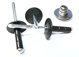Racer's Speed Shop 3/16" Large Head Multi-Grip Aluminum Steel Mandrel Pop Rivets 50ct (Black)