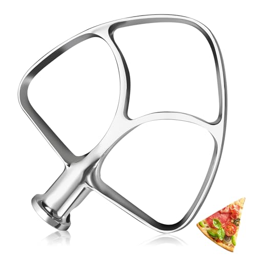 Dishwasher Safe Stainless Steel Flat Beaters for Kitchenaid Stand Mixer, 4.5-5Qt Tilt-Head Paddle Attachment for Kitchenaid Mixer, Polished Flat Beater for KitchenAid mix accessories