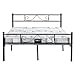 GreenForest Full Size Metal Bed Frame with Stable Metal Slats Headboard/Black