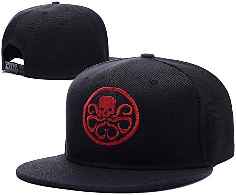 Hydra Logo Adjustable Snapback Caps Embroidery Hats - Black/Red