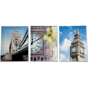 Tableau en 3 pieces de toile sur Londres - Photos Du Tower Bridge et du Big Ben
