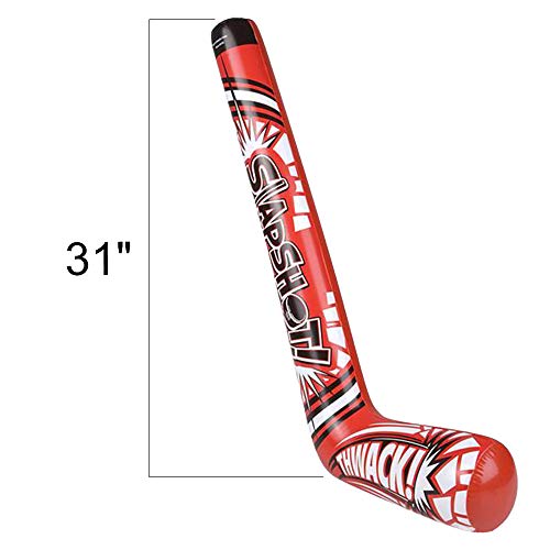 ArtCreativity Hockey Stick Inflates, Set of 4, Inflatable Hockey Party