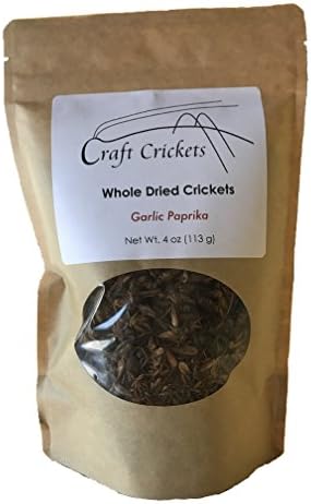 Whole Dried Crickets (Garlic Paprika, 4 oz)