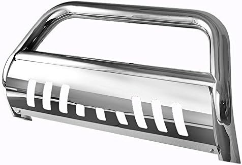 OLANMUS 3"inch Stainless Steel Chrome Bull Bar For 2009-2017 Dodge Ram 1500 Brush Push Bumper Grille Guard w/Skid Plate