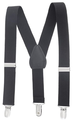 Kids and baby adjustable elastic solid color suspenders (22"…