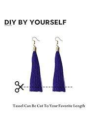Tassel Earrings for Women Fashion - 15 Pack Colorful Drop Hook Fringe Earrings Set Tiered Thread Long Layered Ball Dangle Hoop Tassle Earrings Jewelry for Valentine Birthday Party Gift