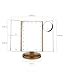 Tri-Fold Lighted Vanity Makeup Mirror with 21 LED Lights, Touch Screen and 10X / 3X / 2X / 1X Magnification Mirror, Two power Supply Mode Tabletop Makeup Mirror,Travel Cosmetic Mirror (gold)