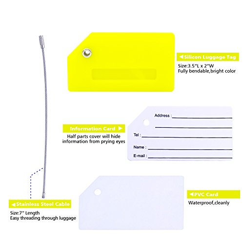 10Pack Name ID Card Blank Fit for Luggage Tags