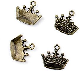 Price per 500 Pieces Jewelry Making Charms WLRR0 Imperial Crown Pendant Ancient Bronze Findings Craft Supplies Bulk Lots