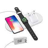 Wireless Charger Pad for New AirPods [ 3 in 1], YLEX Charging Station for Apple iWatch 4/3/2, Qi Charger for iPhone Xs Max/XR,Fast Charging for Samsung Galaxy S10/S10+ and More