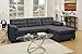 Poundex Sofas, Slate Black