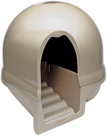 Stylish And Practical Cat Litter Box - Innovative Design To Stop Litter Spreading And Keep Your Cat’s Paws Clean - With Activated Carbon Filter, High Tray - Ideal For Large Cat Breeds (Cappuccino)