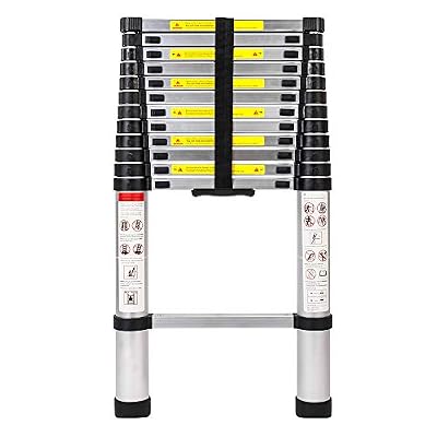 Luisladders Telescoping Ladder Multi-Use Telescopic Extension Ladder Anti-Pinch and Anti-Slip