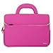 11.6-12.2 inch Tablet Sleeve, Evecase 11.6~12.2 inch Tablet/Notebook/Chromebook/Ultrabook Sleeve, Ultra-Portable Neoprene Zipper Carrying Case Bag with Accessory Pocket - Hot Pink/Green Trim