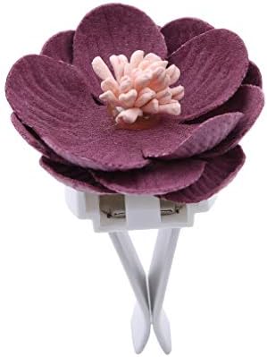 Pinhan Car Leather Flower Fragrance Essential Oil Diffuser Vent Clip Car Air Freshener Perfume Clamp,Red Wine