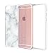 True Color Case Compatible with iPhone 6/S Plus Case (5.5”), White Marble [Stone Texture Collection] Slim Hybrid Hard Back + Soft TPU Bumper Protective Durable Cover [True Protect Series]