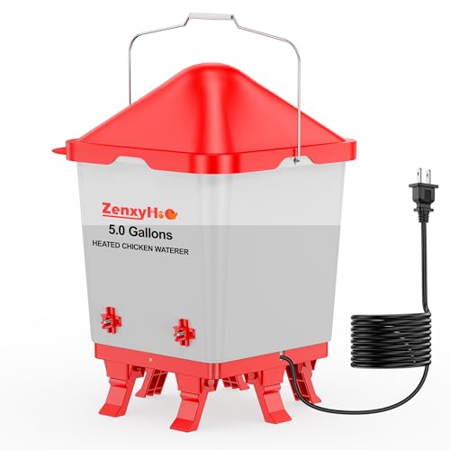 ZenxyHoC Heated Chicken Waterer Bucket
