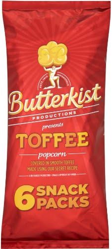 Butterkist Crunchy Toffee Popcorn 6 Snack Packs 150g