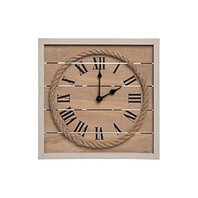 Foreside Home and Garden Boardwalk Clock, Brown 41MZUHr AYL. SS400
