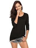 Unibelle Women Boat neck Slim fit Dolman basic Long sleeve Teen Girls Tees loose top t-shirt