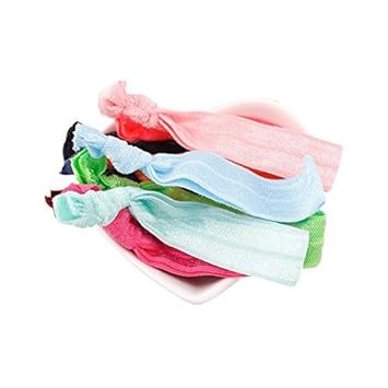 Amazon Com Savefavor No Crease Elastic Ribbon Ponytail Holders