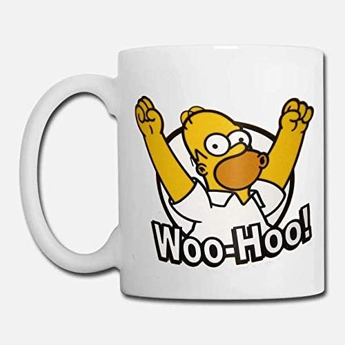 Amazon Com Homer Simpson Woo Hoo Ceramic Coffee Mug 11oz Kitchen Dining