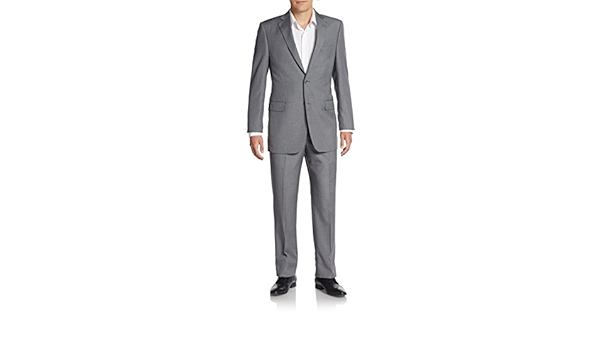 Saks Fifth Avenue Business Suit Grey At Amazon Men S Clothing Store