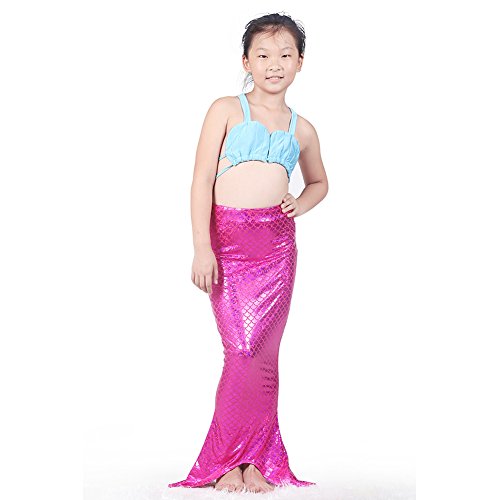 PePeng Set of 3 Pcs Mermaid Tail Bikini Swimwear for Age 3-12 Years Girls