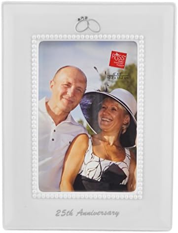 SJL Company 25th Anniversary Wedding Ring Vertical Picture Frame - 4 x 6