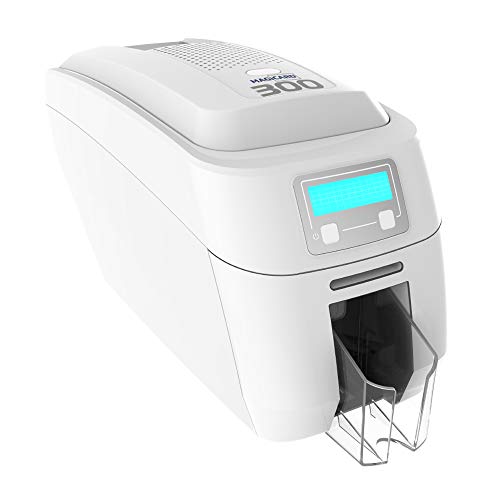 Magicard 300 ID Card Printer System w/ 300 Print YMCKO Ribbon, 300