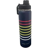 Stainless Steel Water Bottle-24oz Double Insulated, Keeps Cold 24Hrs, Hot 12Hrs, Leak-Proof, BPA-Free, Reusable, Easy-Twist Spout Lid & Handle- Travel, Gym, Office, Outdoor use (Denim Blue)