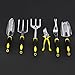 SONGMICS 8 Piece Garden Tool Set Includes Garden Tote Folding Stool and 6 Hand Tools w/ Heavy Duty Cast-aluminum Heads Ergonomic Handles UGGS40L
