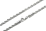 Merdia Stainless Rope Chain Necklace W/3.5mm Diameter