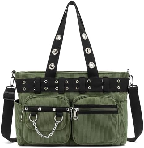 Amazon.com: Lost Queen Rise Up Handcuff Goth Punk Rock Black Tote