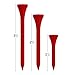 IZZO Golf Wood Golf Tees, 2.75 Inch, Red (Pack of 200)