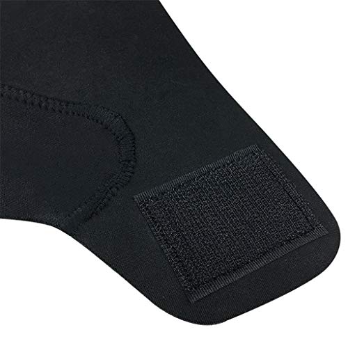 Mayunn Adjustable Elastic Ankle Support Sleeve Elastic Ankle Brace Guard Foot Support Sports - Reduce Sports Injuries, Recovery After Injury (Black) (B, S)