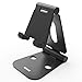 Skomet Foldable Aluminum Phone and Tablet Stand, Holder, Dock for iPhone, iPad, Samsung, Tablet and All Smartphone Devices - with Dual Adjustable Panels (Black)
