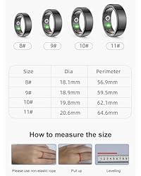 EOGBM Smart Ring Fitness Tracker Health Heart