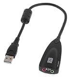 uxcell 3.5mm Mic Earphone Socket 7.1 Channel USB 3D Sound Card Adapter Cable