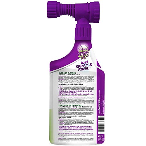 Rejuvenate Outdoor Window Spray and Rinse Cleaner with Hose End Adapter (32 oz) - //coolthings.us