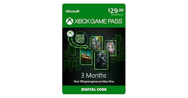 Amazoncom Xbox Game Pass 3 Month Membership Xbox One - 