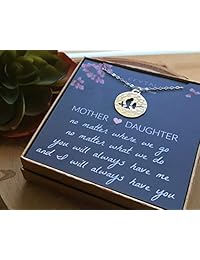 Collar de plata de ley 925 con diseño de mamá y pájaro para madre e hija, collares para mujeres, mejores ideas de regalo de cumpleaños, joyería de la madre para ella