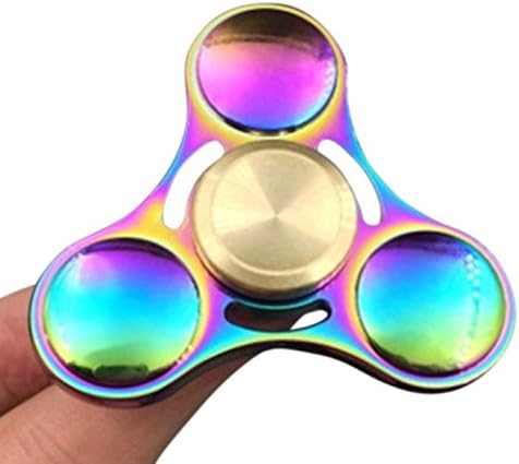 AmanStino Spinner Fidget Toy, Fidget Spinner Focus Toy Aluminum High Speed Spins Helps Focusing for Anxiety Stress Reducer Relieves ADHD ADD Autism Adult Children, Black