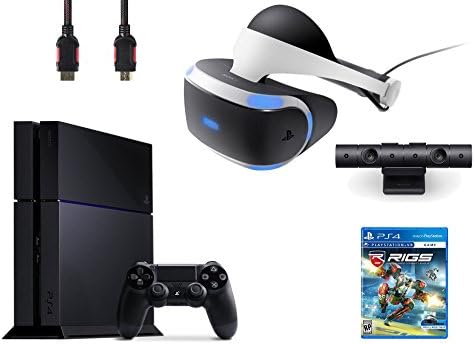 PlayStation VR Bundle 4 Items:VR Headset,Playstation Camera,PlayStation 4,VR Game Disc RIGS Mechanized Combat League