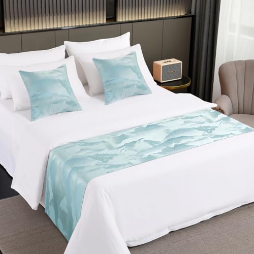 AMBERIS Bed Runners and Scarves, Modern Style Bed Scarf, Non-Fading, Soft (Cushion Covers Sold Separately)