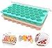 Ice Cube Trays with Lids, Ozera 2 Pack Food Grade Flexible 76 Cubes Silicone Ice Trays with Removable Lid, Ice Cube Molds for Whiskey Storage, Cocktail, Beverages