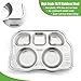 Babies Toddlers Kids Plates 2 Pack, HaWare 18/8 Stainless Steel Dinner Tray Dishes, BPA Free, Non Plastic, Matte Polished, Dishwasher Safe